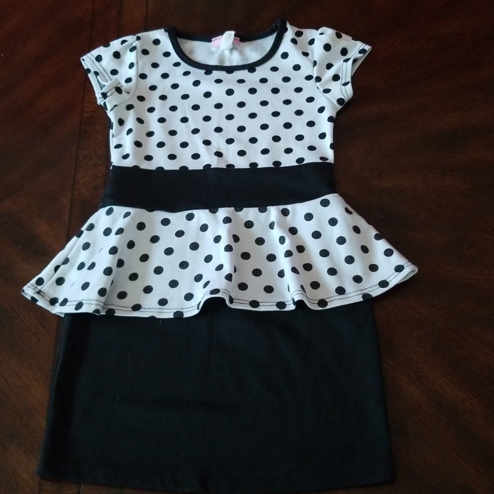 Polka dot peplum dress ( worn twice)